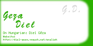 geza diel business card